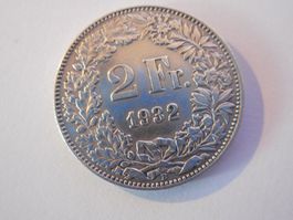 2 Fr. 1932 silber  Aufl. nur 250`000 Stück